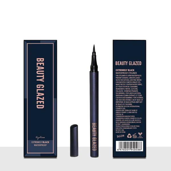 BEAUTY GLAZED Extremely Black Waterproof Eyeliner - 1g