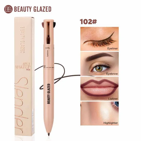 Beauty Glazed 4 In 1 Makeup Pen for Eyeliner Brow Lip Highlighter-102