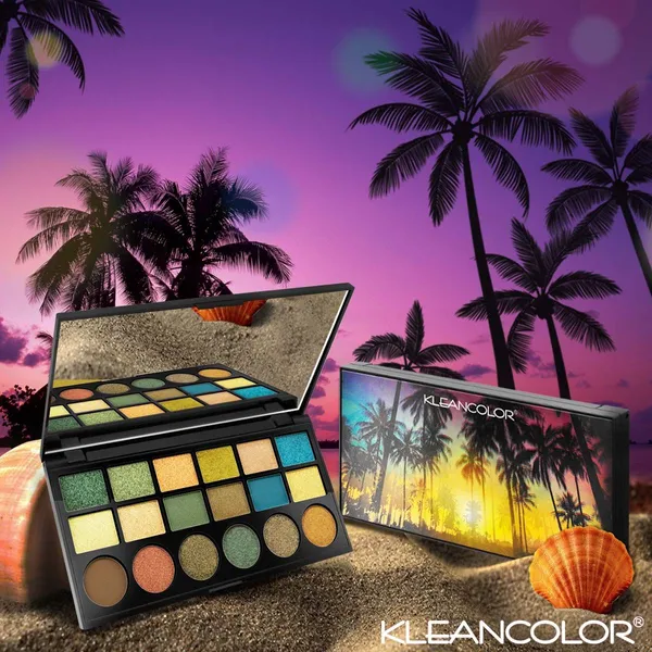 Kleancolor Tropical Passion Holographic 18 Color Eyeshadow Palette