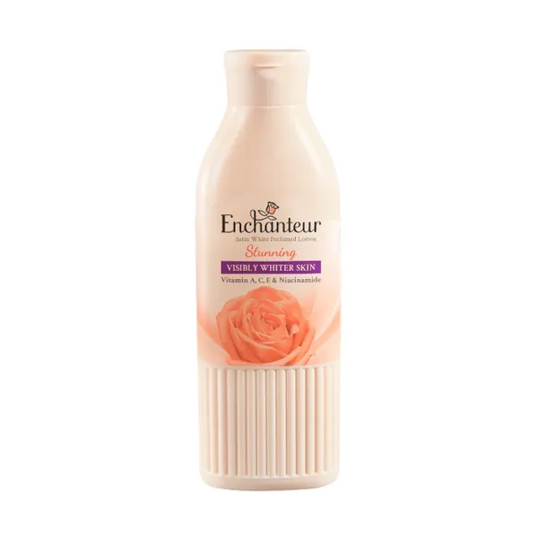 Enchanteur Stunning Satin White Perfumed Lotion with Vitamin A,C,E & Niacinamide - 250ml