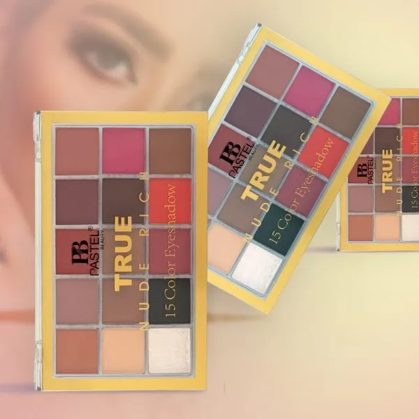PASTEL BEAUTY True Nude Rich 15 Colors Eyeshadow Palette