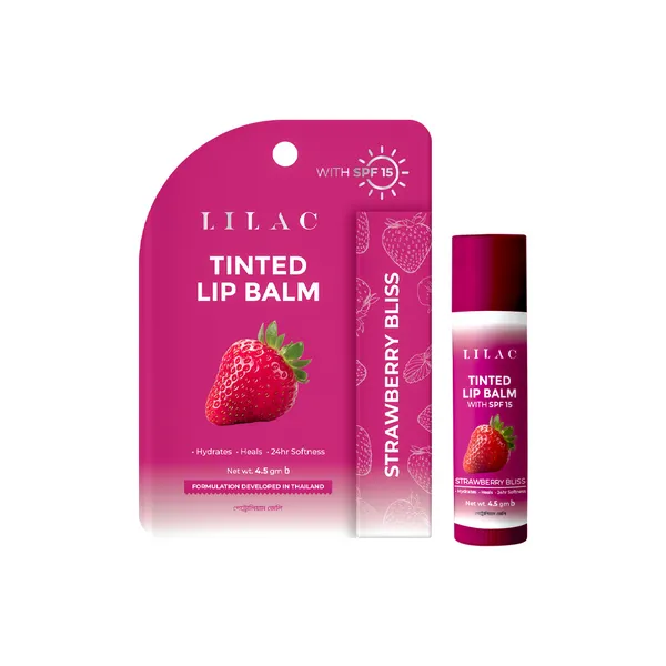 Lilac Tinted Lipbalm With SPF 15 - Strawberry Bliss