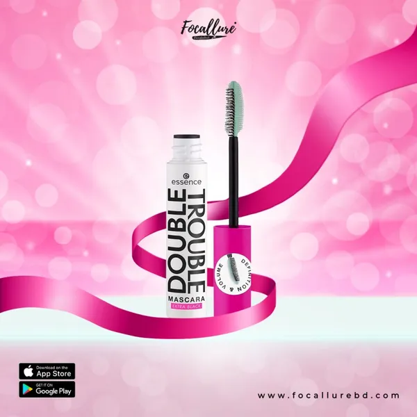 essence Volumizing Mascara Double Trouble-Extra Black