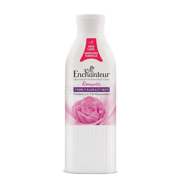 Enchanteur Romantic Satin White Perfumed Lotion with Vitamin A,C,E & Niacinamide - 250ml