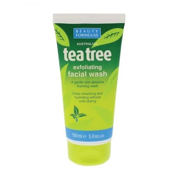 Beauty Formulas Tea Tree Exfoliating Facial Wash - 150ml