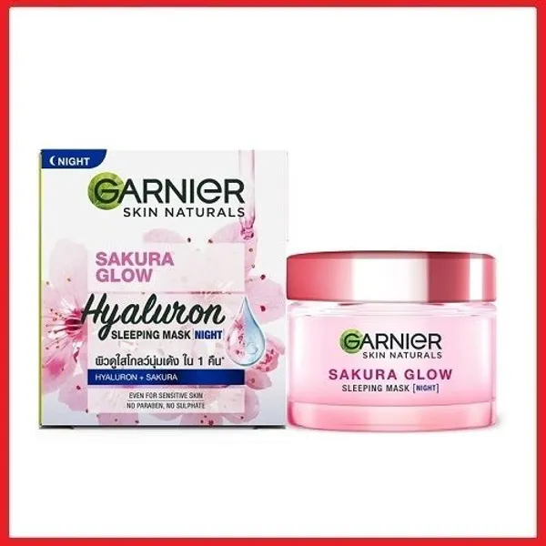 Garnier Sakura Glow Hyaluron Sleeping Mask Night Cream - 50ml