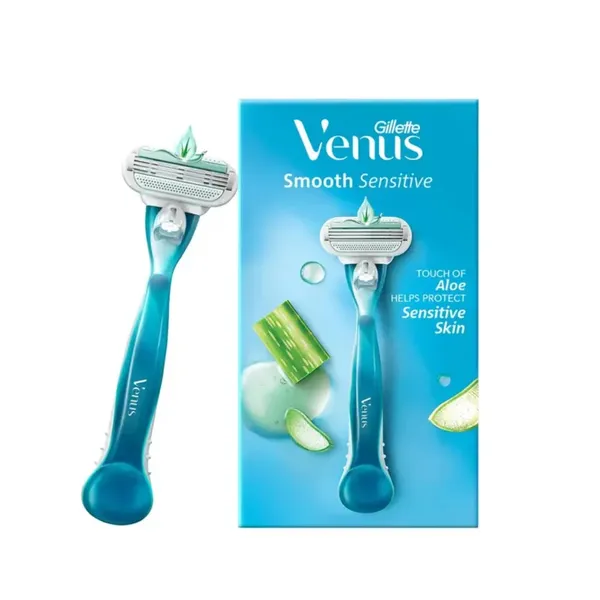 Gillette Venus Smooth Sensitive With Aloe Hair Removal Razor for Women