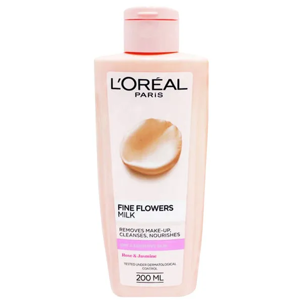 L'Oreal Fine Flowers Cleansing Milk with Rose & Jasmine- 200 ml
