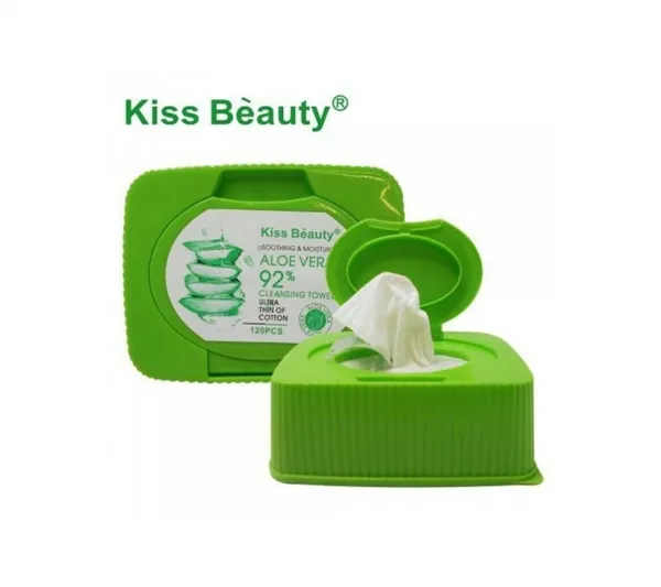Kiss Beauty 92% Aloe Vera Cleansing Towel -120 Pcs