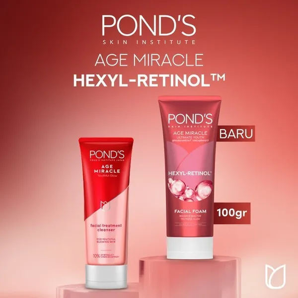 POND'S Age Miracle Ultimate Youth Hexyl-Retinol Facial Foam - 90g