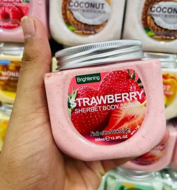 Fruit of the Wokali Strawberry Sherbet Body Scrub - 350 ml