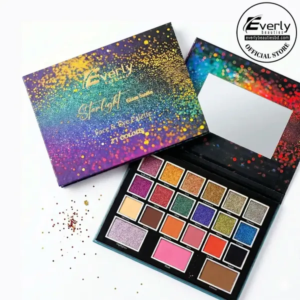 Everly Beauties Starlight Glam Studio 21 Colors Face & Eye Palette
