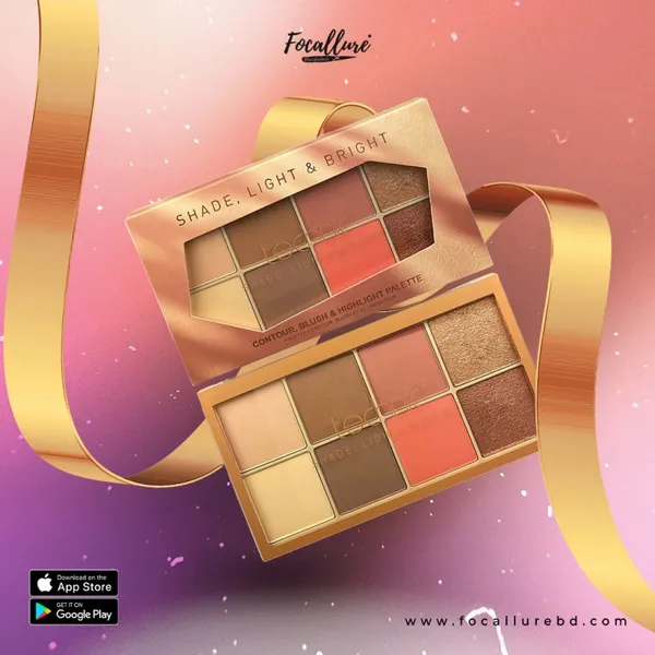 TECHNIC SHADE, LIGHT & BRIGHT CONTOUR, BLUSH AND HIGHLIGHT PALETTE