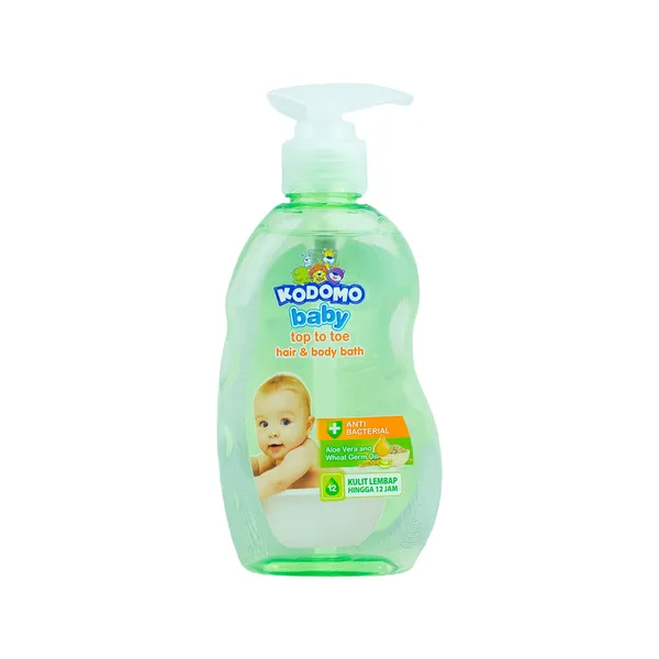 Kodomo Top To Toe Aloe Vera and Wheat Germ Oil Baby Hair Body Bath- 400ml