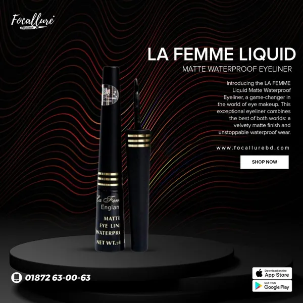 La Femme Liquid Matte Waterproof  Eyeliner