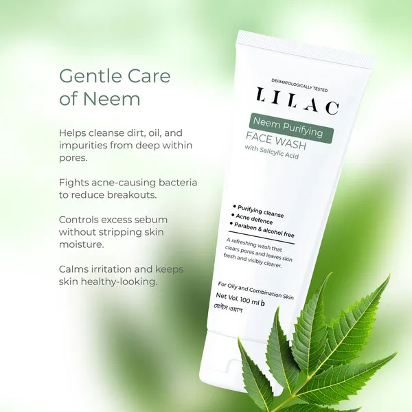 ⁠Lilac Neem Purifying Face Wash-100ml