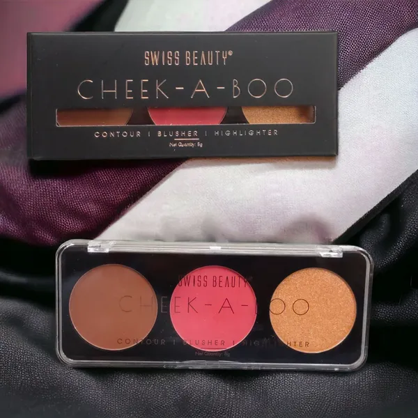 Swiss Beauty CHEEK-A-BOO 3-in-1 Face Palette