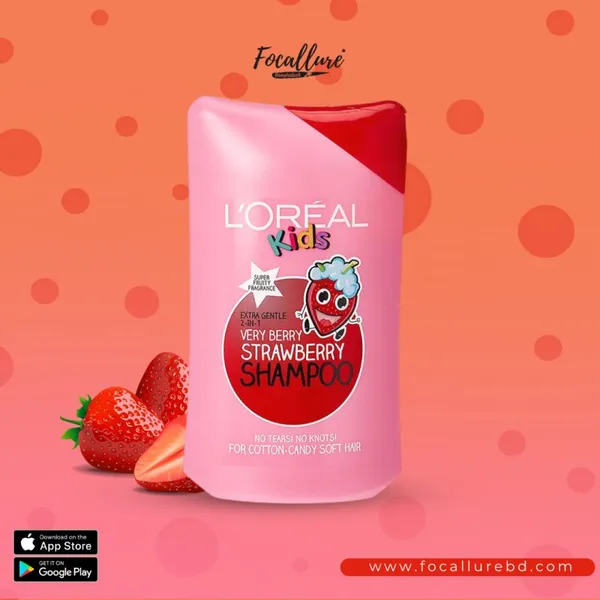 L'Oréal Paris Kids Extra Gentle 2 in1 Shampoo - Very Berry Strawberry- (250 ml)