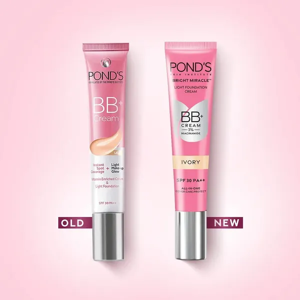 Pond's BB+ Cream Instant Spot Coverage + Light Makeup Glow - Ivory (18g)