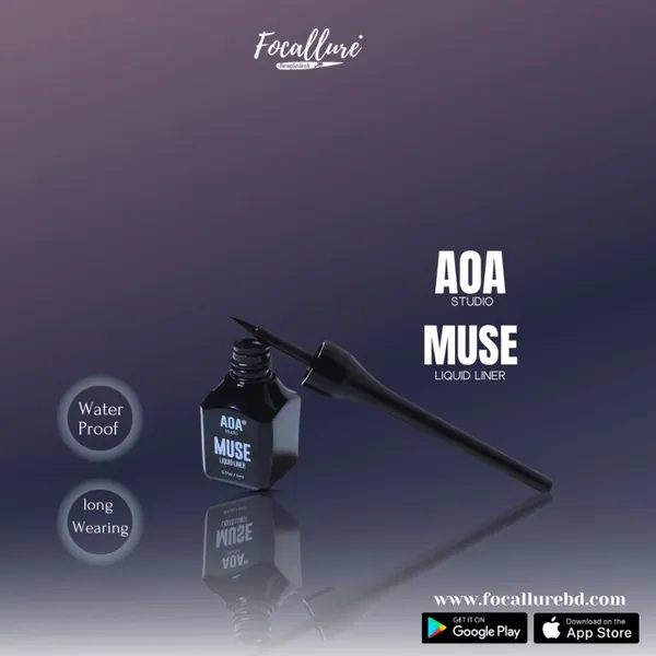 AOA Studio MUSE Matte Black Liquid Eyeliner Pot Waterproof (5ml)