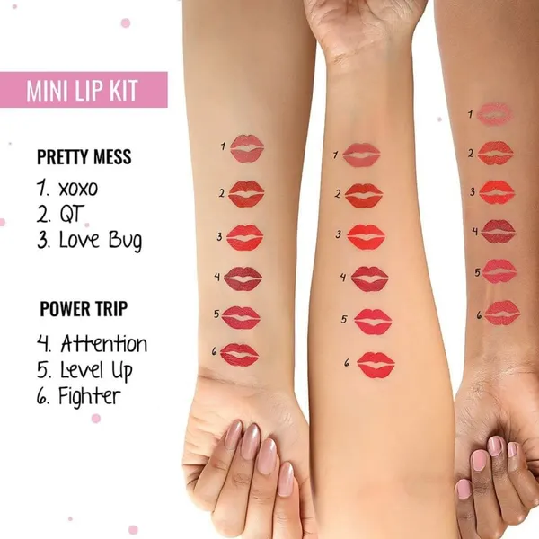 MYGLAMM POPxo Makeup Mini Lip Kit - Pretty Mess (Set of 3)
