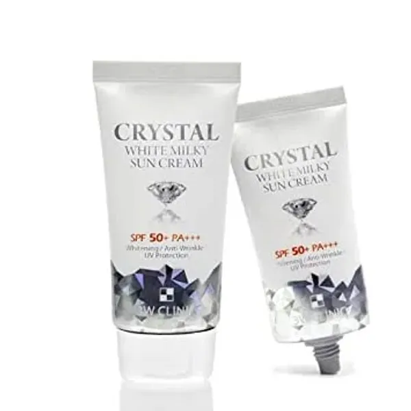 3W CLINIC CRYSTAL WHITE MILKY SUN CREAM