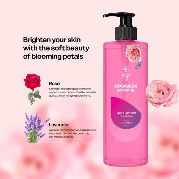 Skin Cafe Rosavera Shower Gel-400ml