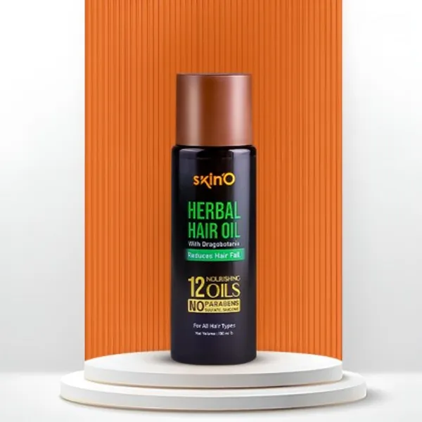 skin'O Herbal Hair Oil With Dragobotania Reduces Hair fall-100ml