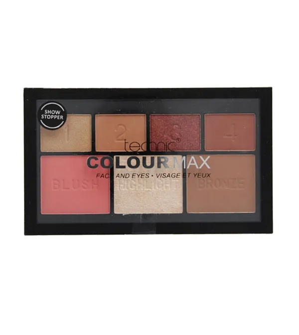 Technic Color Max Face &amp; Eyes Palette Eyeshadow Blush Highlighter-Show Stopper