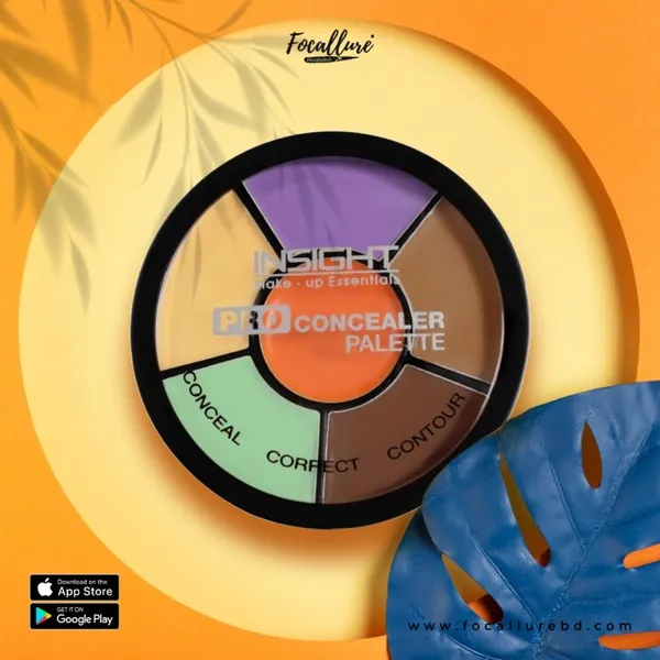 INSIGHT Pro Cream Concealer Palette - Corrector,(Orange) 15Gm