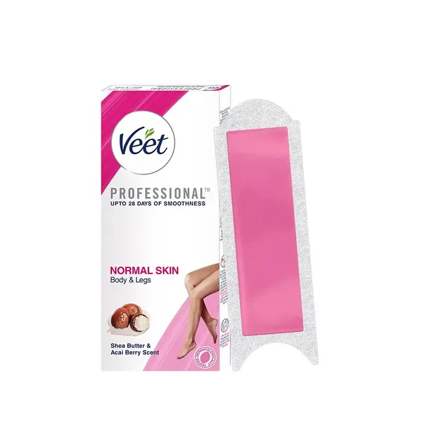 Veet Professional Ready To Use Half Body Wax Strips Shea Butter & Acai Berry Scent 8 Wax Strips