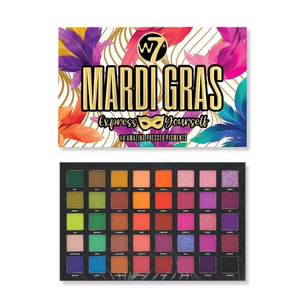 W7 Pressed Pigment Palette-Mardi Gras