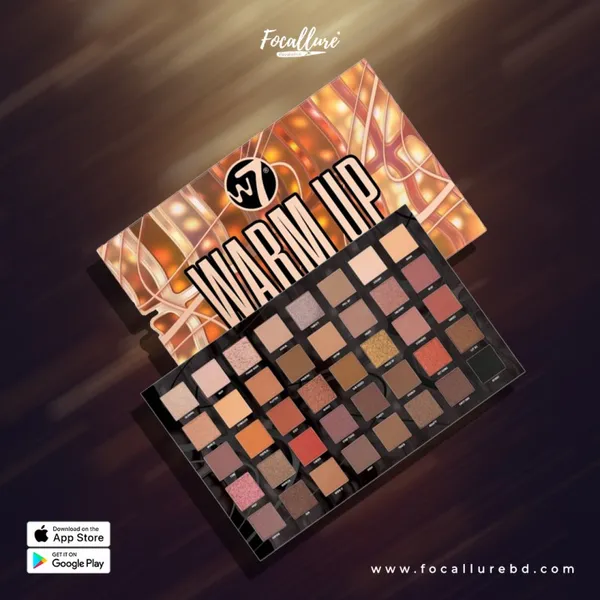 W7 Eyeshadow Palette 40 Colors - Warm Up The Hottest Nudes
