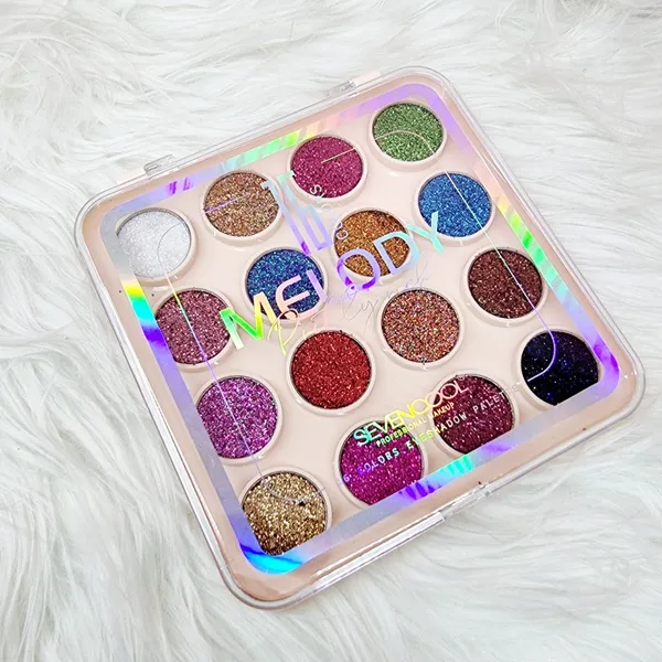 SevenCool 16 Color Glitter Eyeshadow Palette