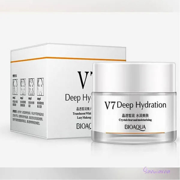 BIOAQUA V7 Deep Hydration Crystal Clear Moisturizing Lazy Makeup Cream 50g