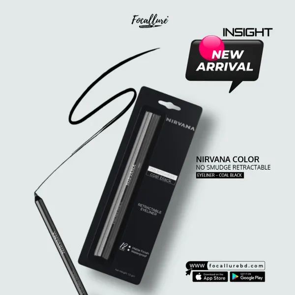 Nirvana Color No Smudge Retractable Eyeliner – Coal Black