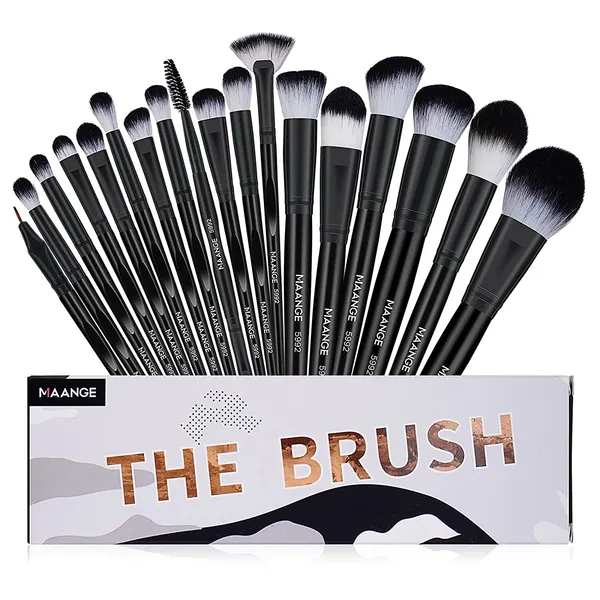 MAANGE 18Pcs Professional Makeup Brushes with box
