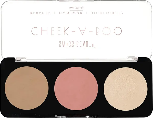 Swiss Beauty CHEEK-A-BOO 3-in-1 Face Palette