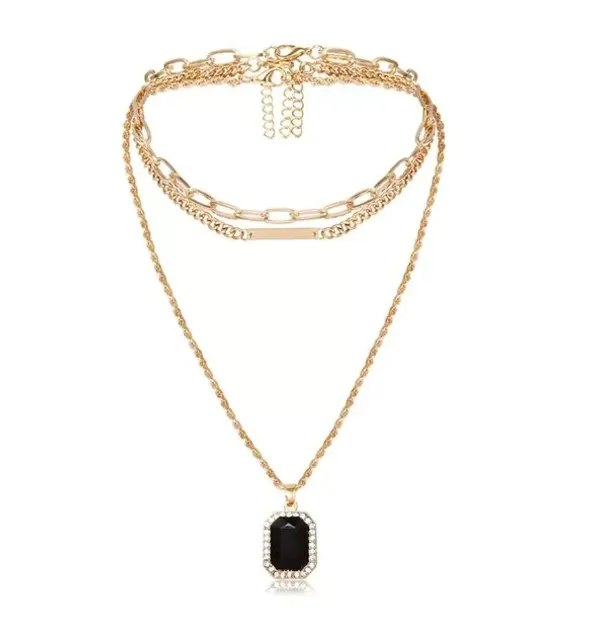 Heavy Black Stone Nacklace