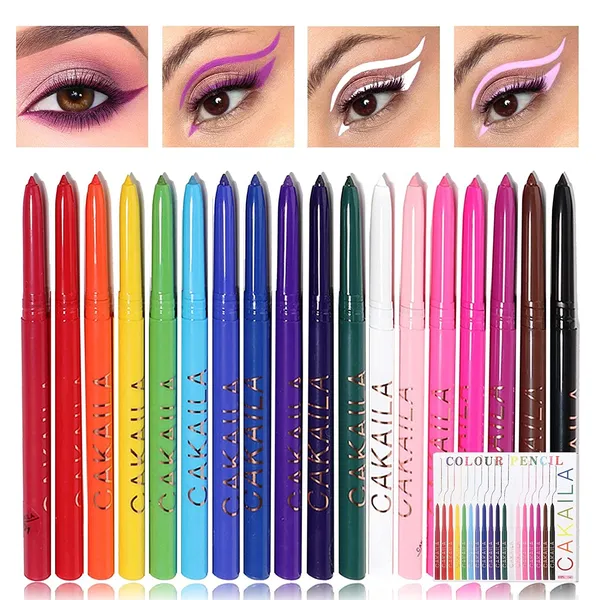 CmaaDu 18PCS Waterproof Color Liquid Eyeliner Pen