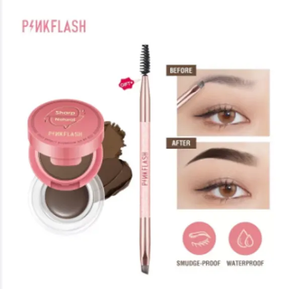 PINKFLASH 2-in-1 cream & powder  duo effect eyebrow