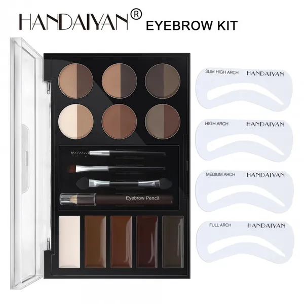 Handaiyan 12 Colors Eyebrow Powder 5 Colors Eyebrow Cream Palette