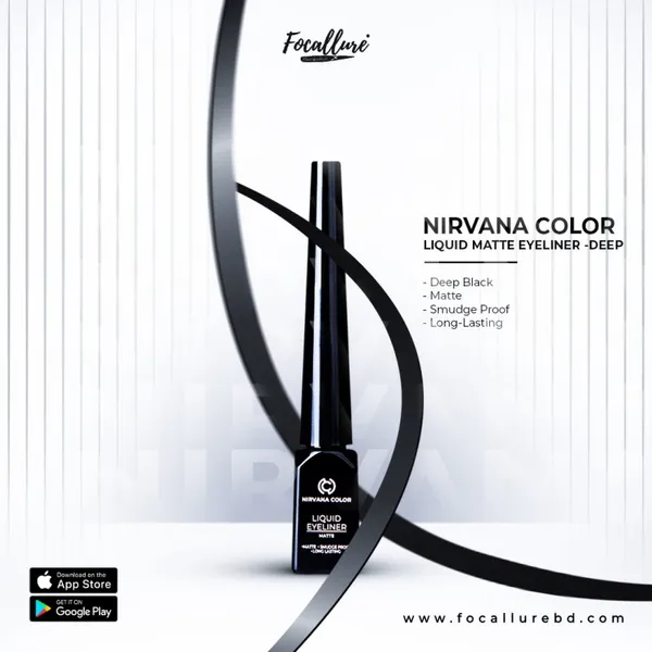 Nirvana Color Liquid Matte Eyeliner -Deep Black