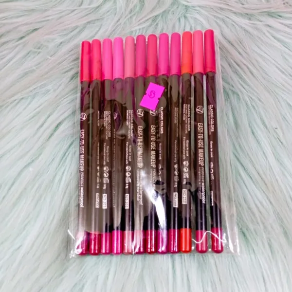 W7 Easy to Use Makeup Perfect Waterproof Longlasting Lip Liner Pencil