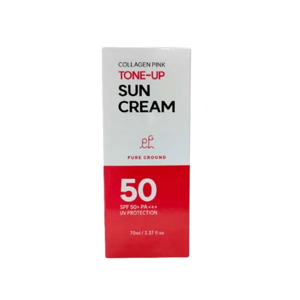 Pure Ground Collagen Pink Tone Up Sun Cream SPF50 Plus UV Protection