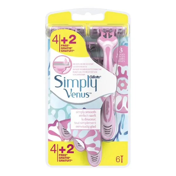 Gillette Simply Venus Simply Smooth Disposable Razors - 6pcs
