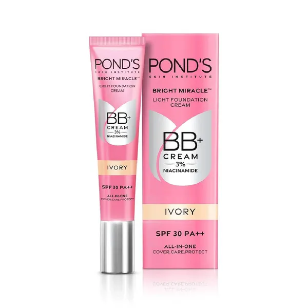Pond's BB+ Cream Instant Spot Coverage + Light Makeup Glow - Ivory (18g)