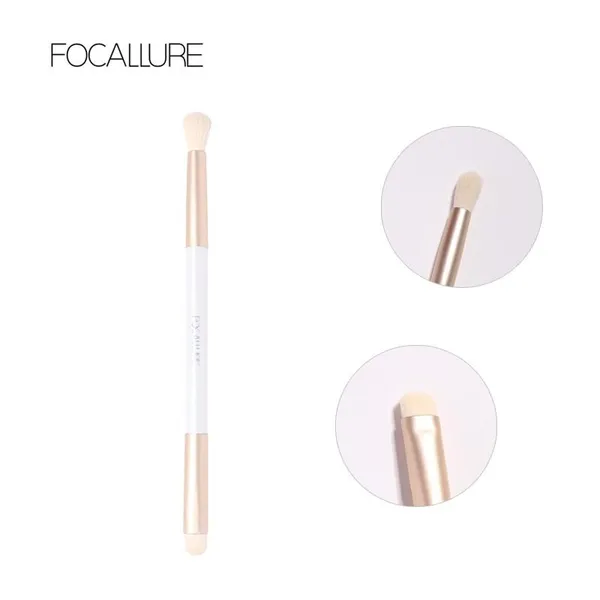 FOCALLURE Professional Fluffy White Double-Head Makeup Brush ( single)