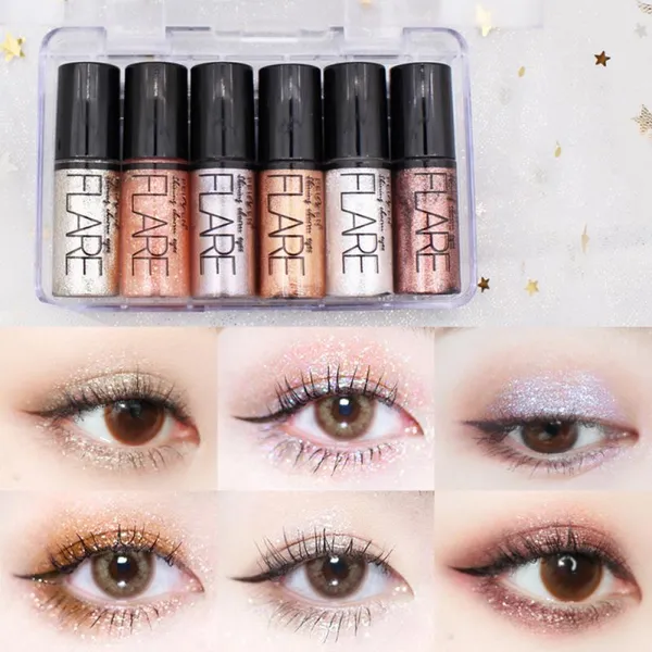 Flare 6 Pcs Glitter Eyeliner Set
