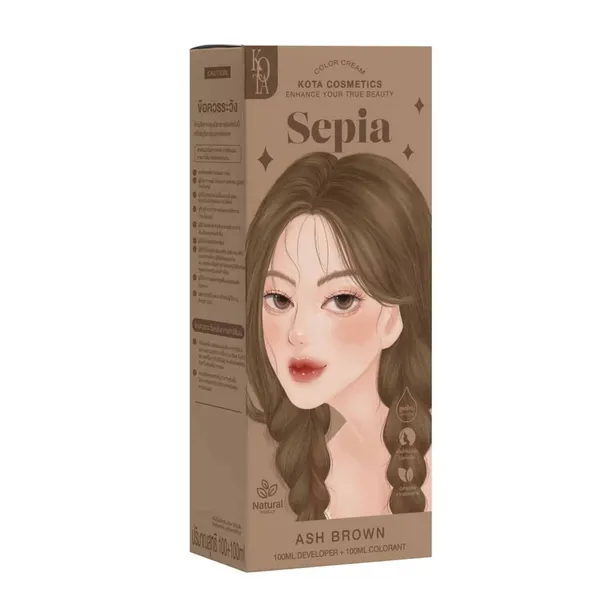 Kota Cosmetics Hair Color Sepia Ash Brown